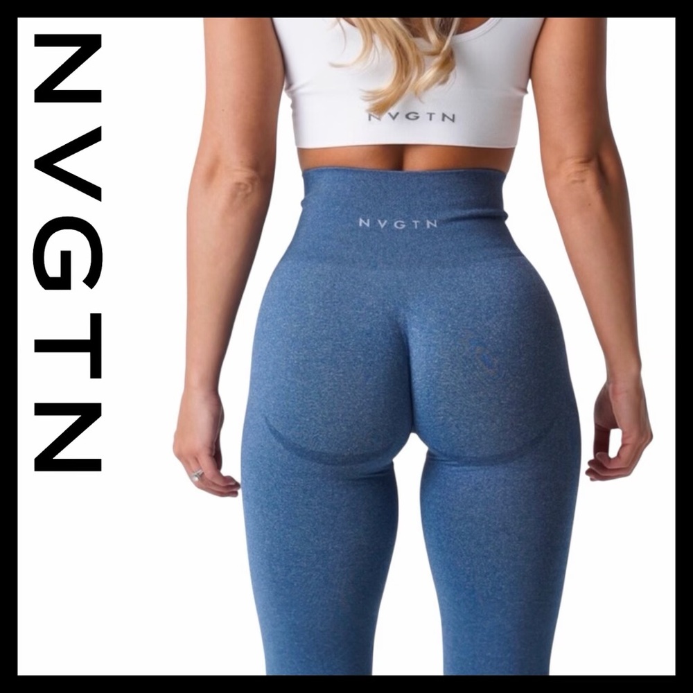 NVGTN Slate Blue Curve Seamless Leggings
